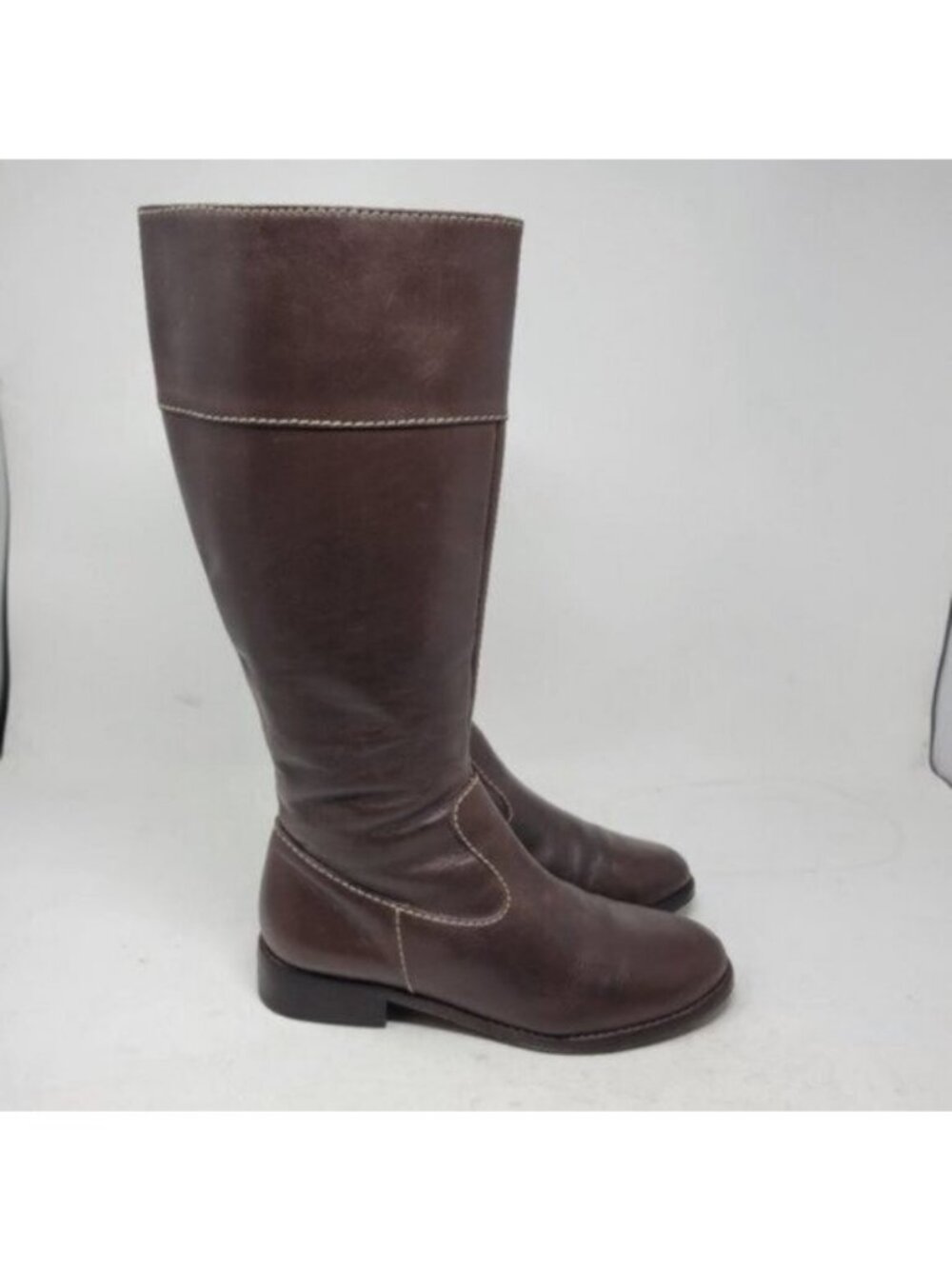 Boden | Leather Tall Knee High Riding Boots Brown - Picture 5 of 14